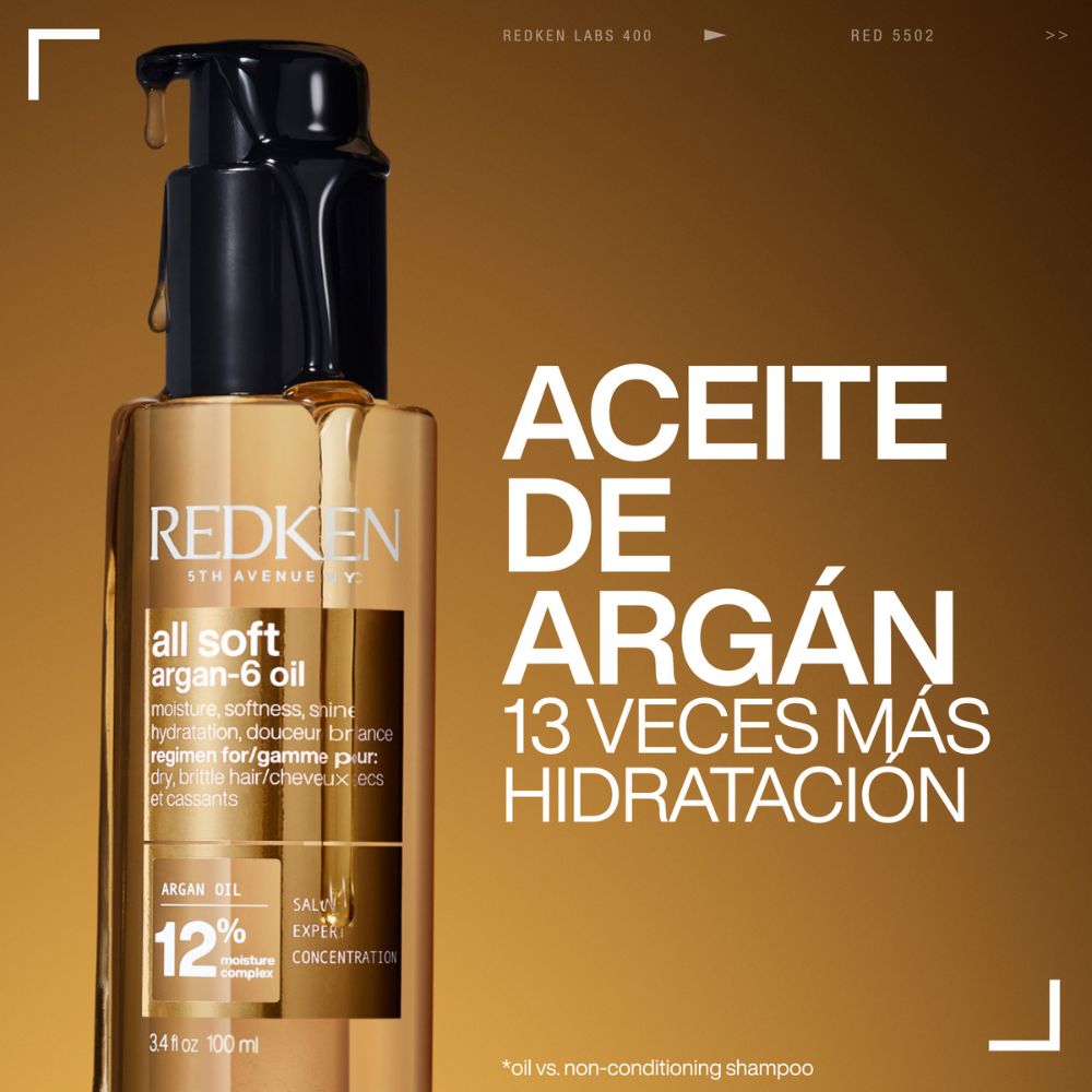 ALL SOFT ARGAN-6 OIL ACEITE DE ARGAN PARA EL CABELLO ByRedken