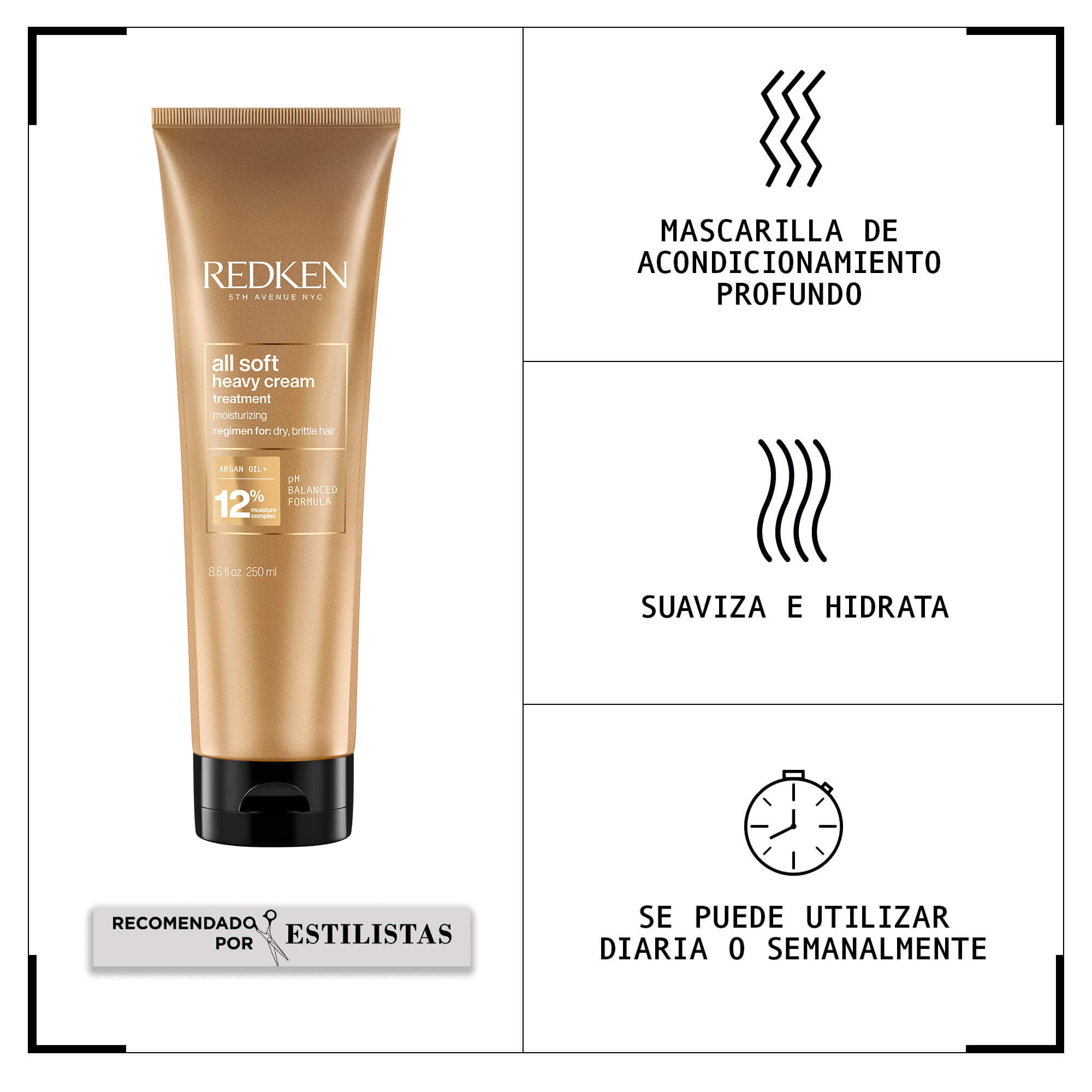 MÁSCARA HEAVY CREAM ALL SOFT ByRedken