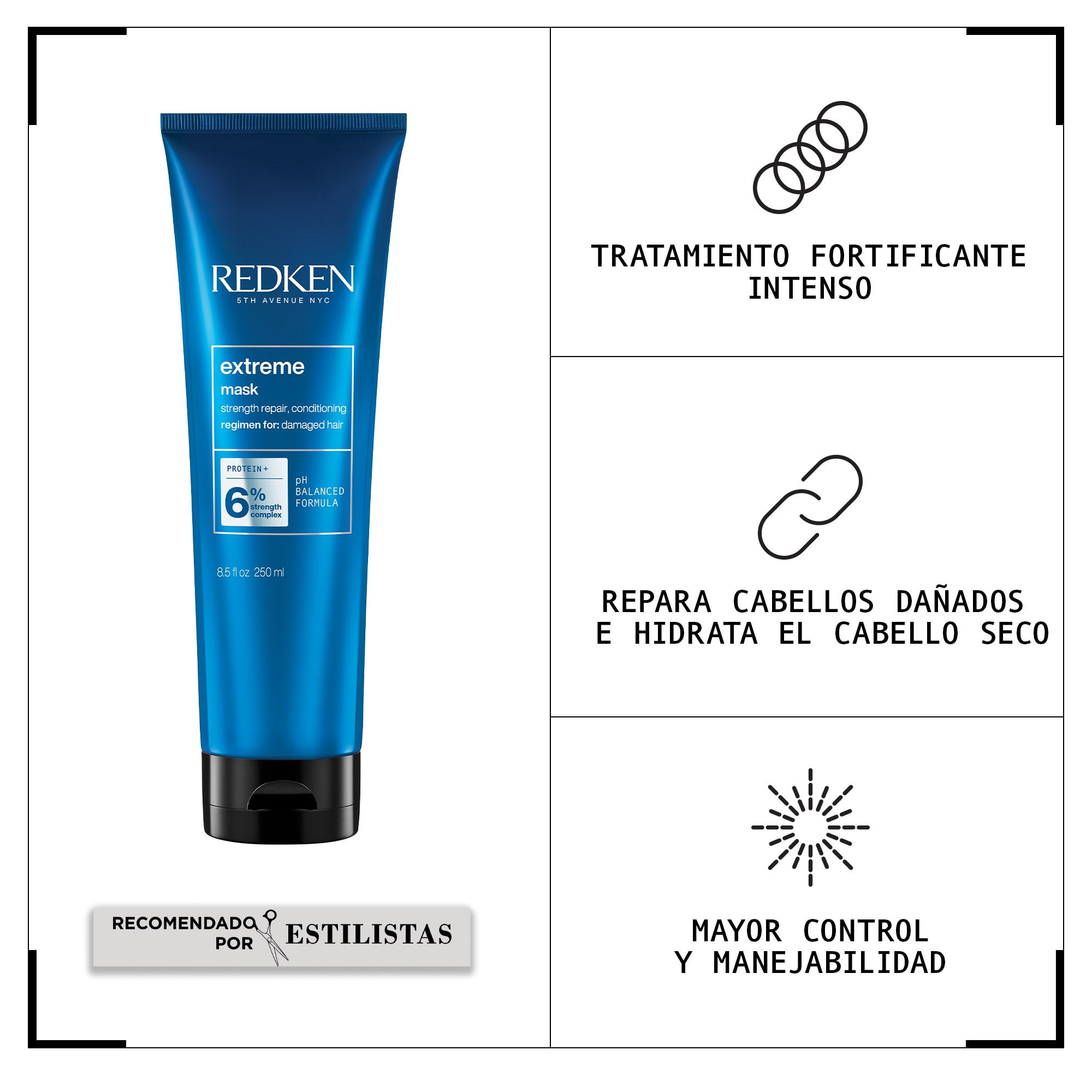 Máscara de tratamiento reparación cabello dañado Extreme